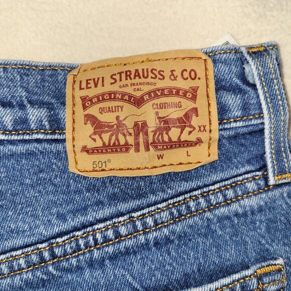 Levi Shorts Jean Womens Size 29 Blue Y2k Preppy Booty Cut Beach 501 Y2k Grunge - Picture 10 of 16